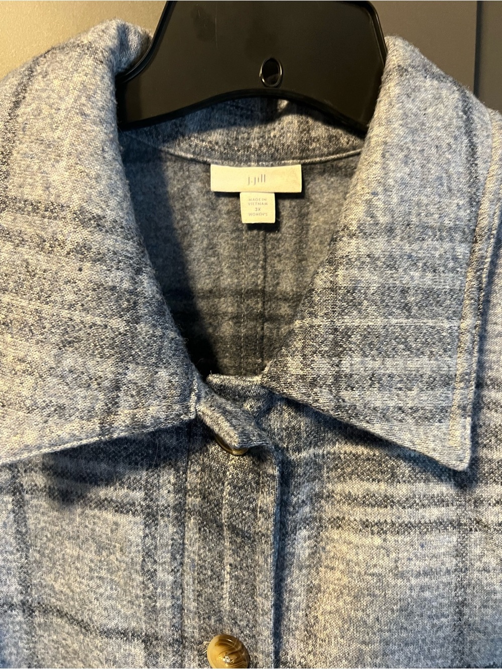 J. Jill Gray Plaid Warm Jacket